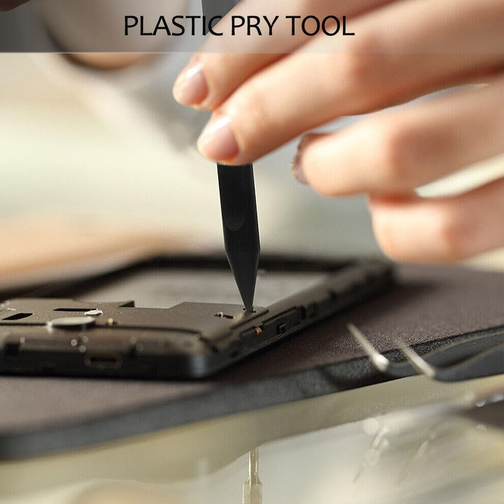 9 PCS Professional Electronics Tool Kit Plastic Pry Tool Kits Opening Pry Tool Repair Kit Plastic Spudger Tool Kit Phone Screen Repair Kit Mobile Tweezers for Laptop Screen Opening Repair Kit
