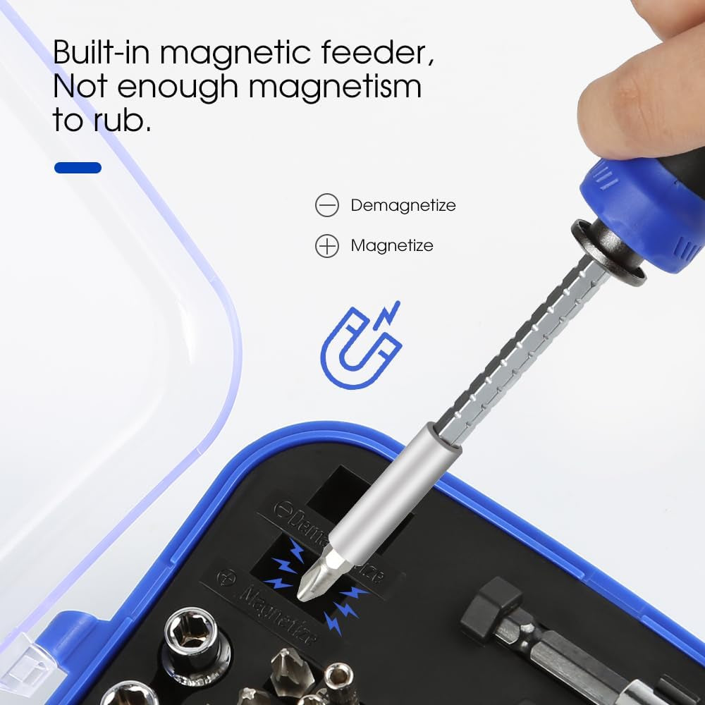 Precision Screwdriver Bits & Socket Set | 77Pcs Screwdriver Repair Tool Kit with Built-In Magnetizer for Computer, PC, Laptop, Xbox, Furniture Car Electronics, DIY, Home & Office, Gift