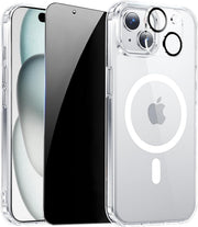 Clear Iphone 15 Case with Camera Protection, Magsafe Compatible