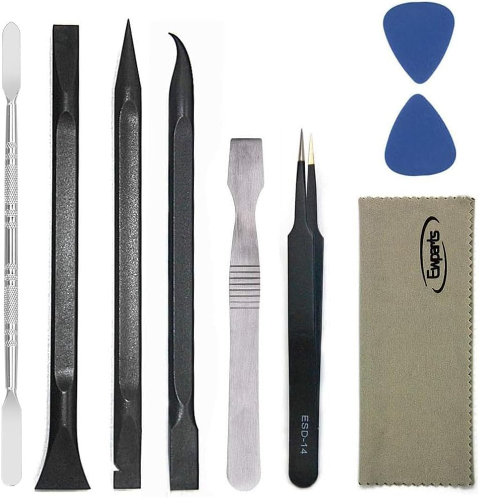 9 PCS Professional Electronics Tool Kit Plastic Pry Tool Kits Opening Pry Tool Repair Kit Plastic Spudger Tool Kit Phone Screen Repair Kit Mobile Tweezers for Laptop Screen Opening Repair Kit