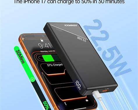 Portable Power Bank 10000Mah (2-Pack), Slim