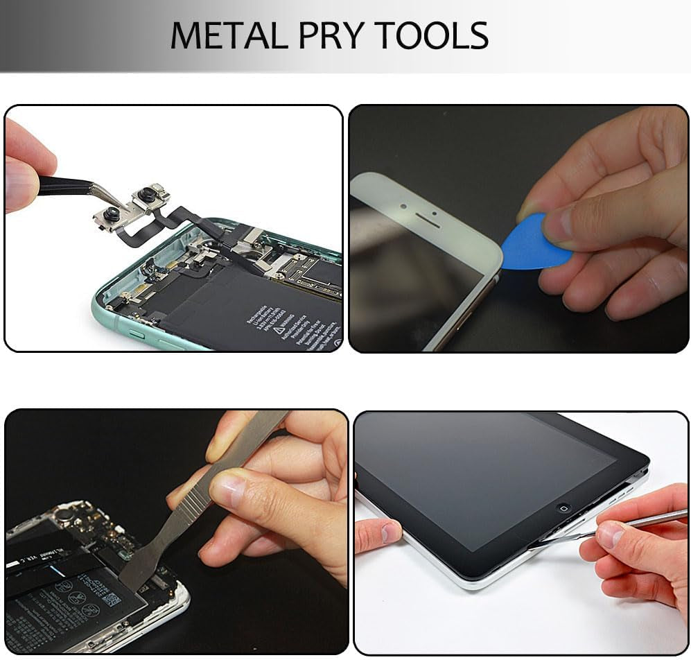 9 PCS Professional Electronics Tool Kit Plastic Pry Tool Kits Opening Pry Tool Repair Kit Plastic Spudger Tool Kit Phone Screen Repair Kit Mobile Tweezers for Laptop Screen Opening Repair Kit