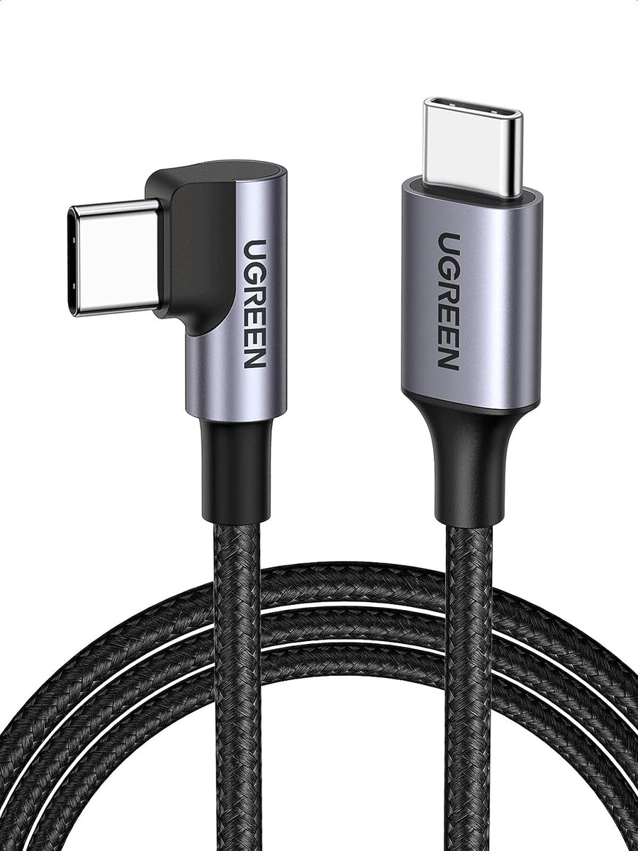 60W Right Angle USB-C Fast Charging Cable, 3.3Ft