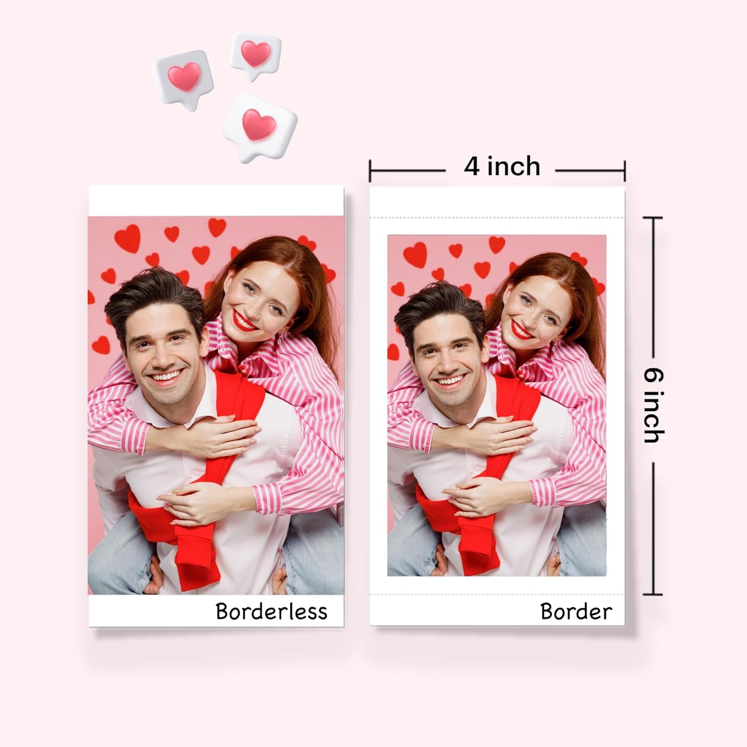 Dock plus 4PASS Instant Photo Printer (4X6 Inches) + 90 Sheets Bundle (10 Initial Sheets + 80 Sheet Pack)