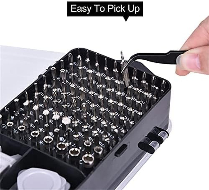 115 in 1 Screwdriver Set, Magnetic DIY Precision Tool Kit for Glasses PC Laptop Mobile Cell Phone Digital Watch ( 115 in 1 Black)