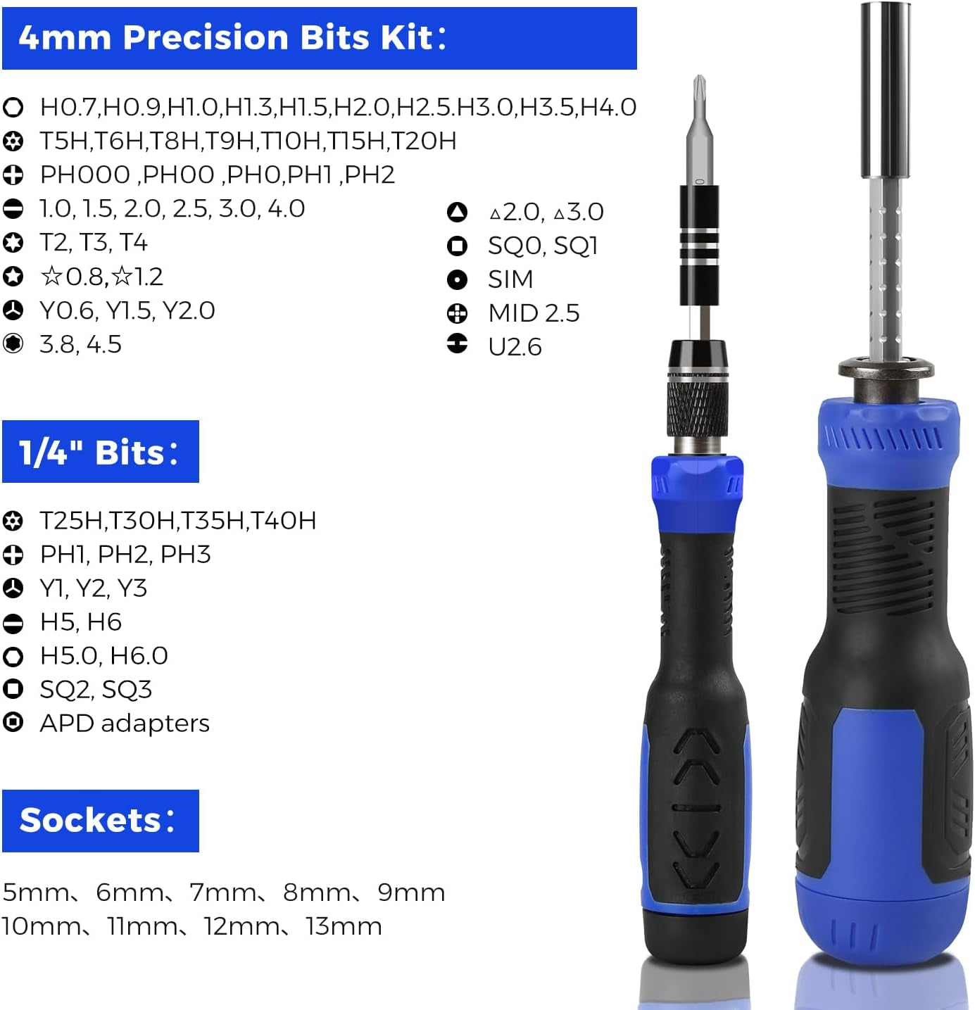 Precision Screwdriver Bits & Socket Set | 77Pcs Screwdriver Repair Tool Kit with Built-In Magnetizer for Computer, PC, Laptop, Xbox, Furniture Car Electronics, DIY, Home & Office, Gift